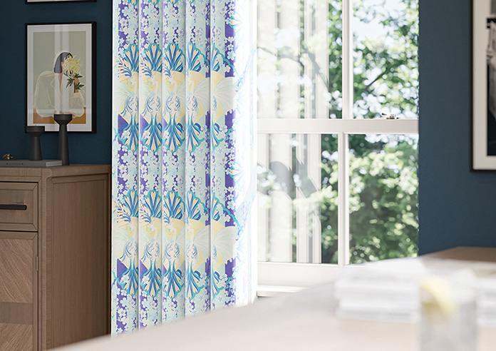 Faded Glamour, China Blue Stripe - Made To Measure Curtains - Image 5